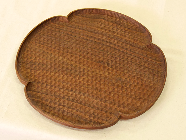 花形パン皿　（ウォールナット　特大）